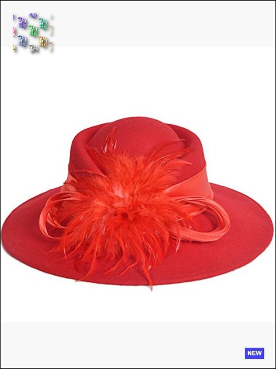 Wool Felt Dress Hats Vintage Church Tea Party Hat Fedora Cloche Asymmetric Brim